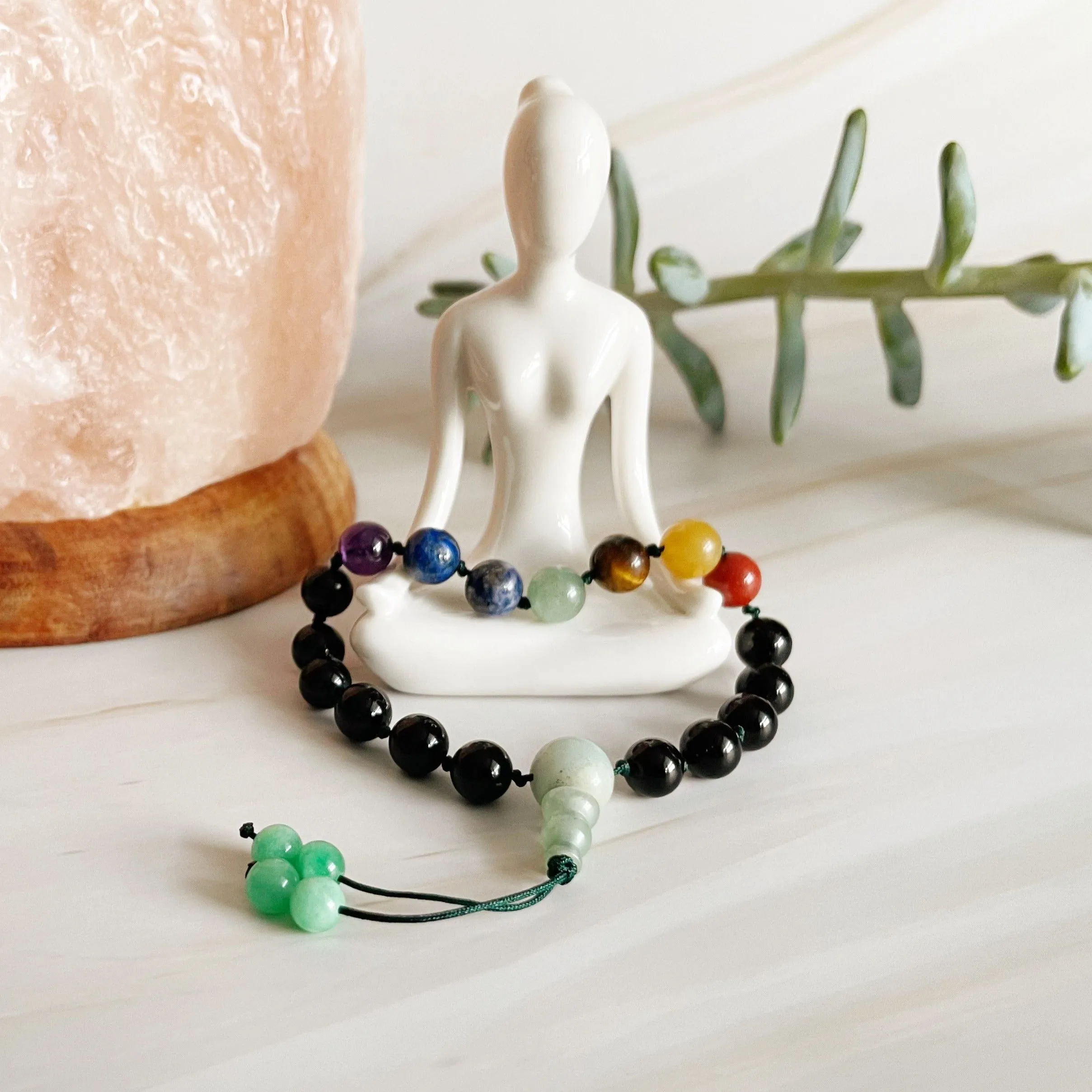 Adjustable Mala Bracelet - Seven Chakra Shield