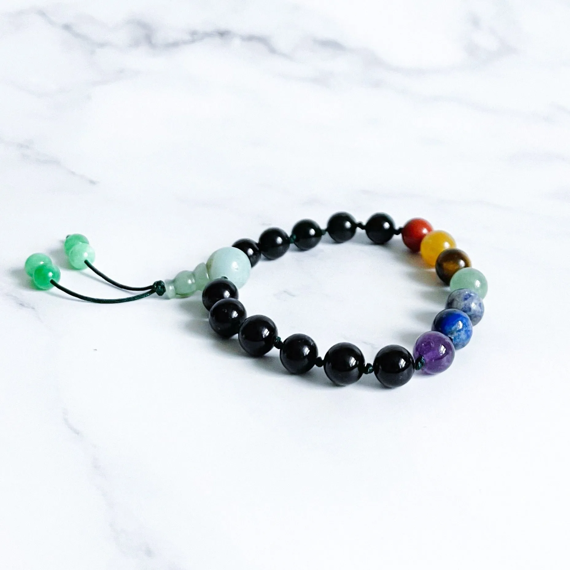 Adjustable Mala Bracelet - Seven Chakra Shield
