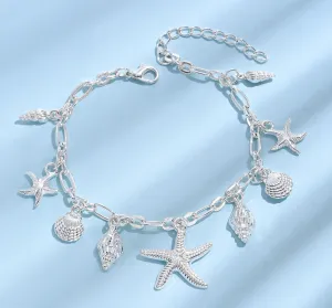 AK167 - Retro Classic Starfish Conch Shell Anklet
