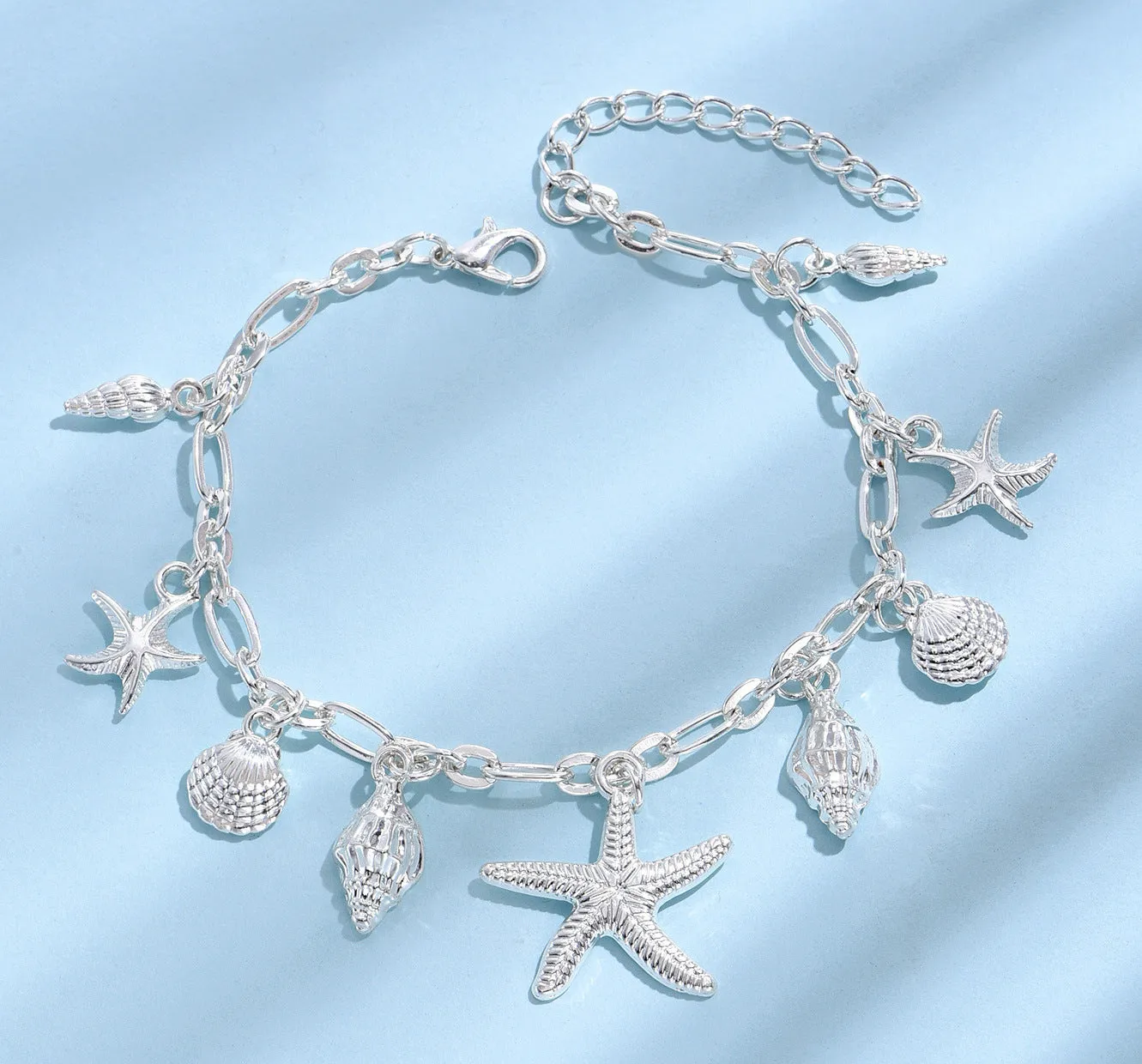 AK167 - Retro Classic Starfish Conch Shell Anklet