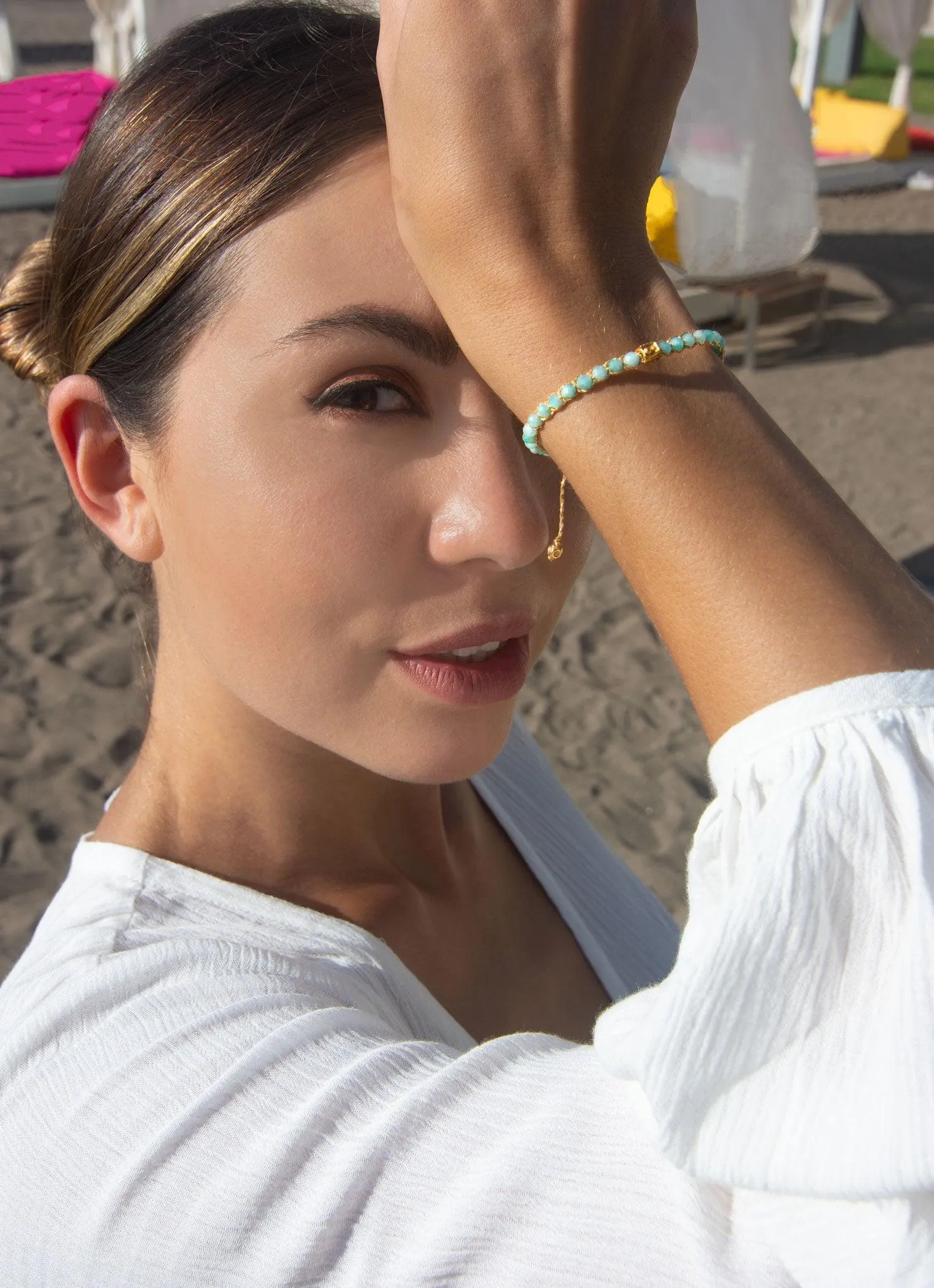 Amazonite Bracelet from South Africa | GOLD