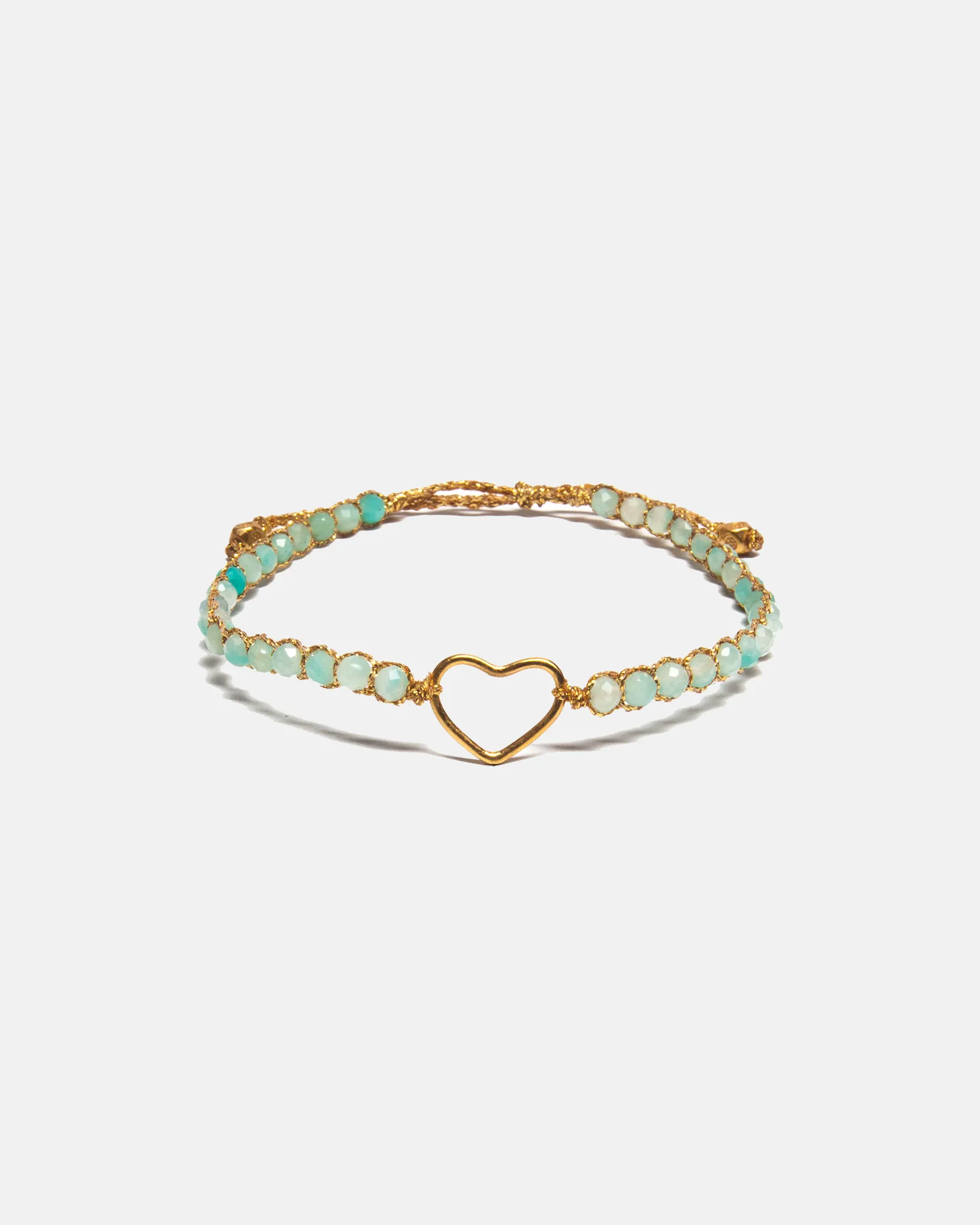 Amazonite Heart Bracelet | Gold