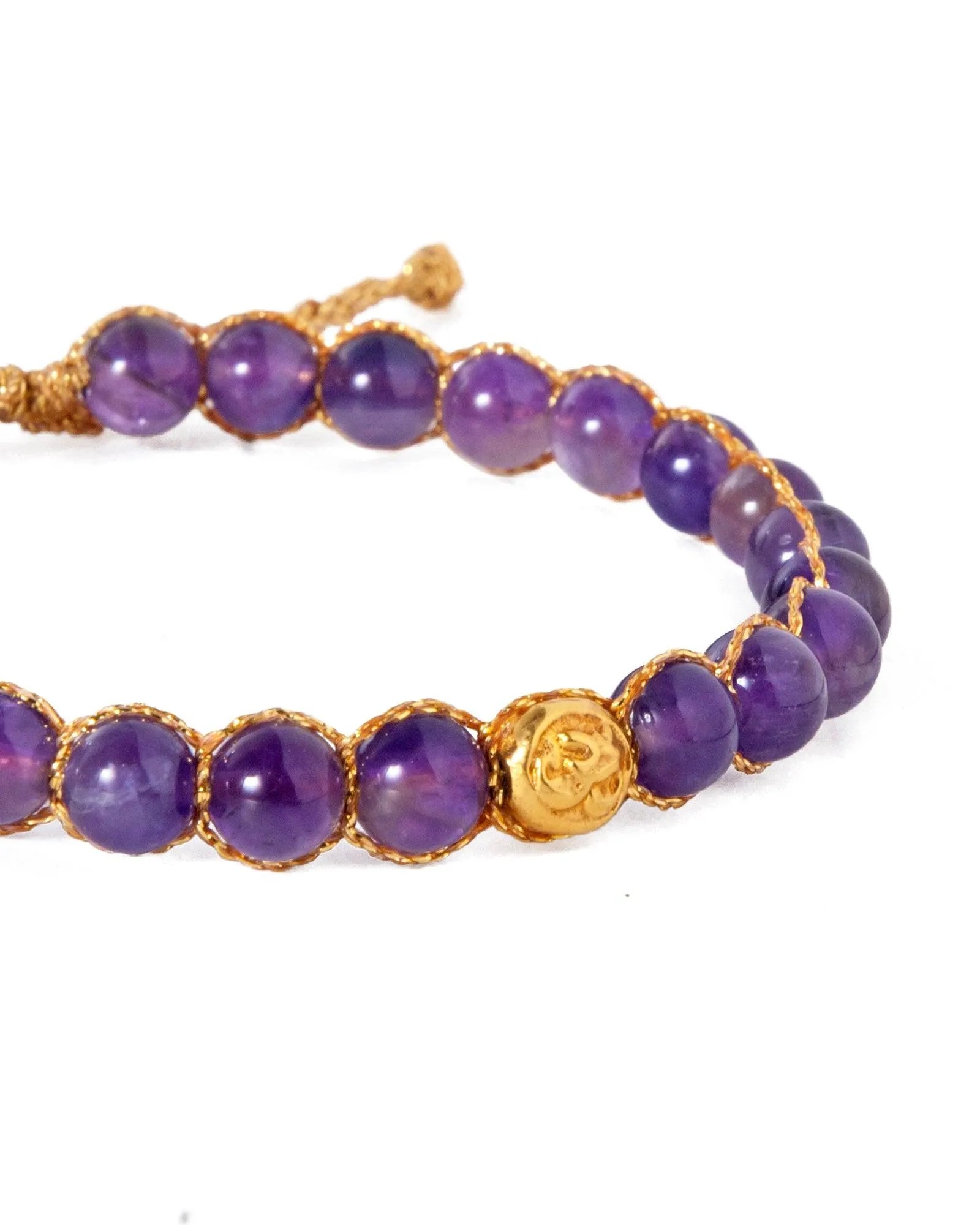 Amethyst 6mm Bracelet | Gold