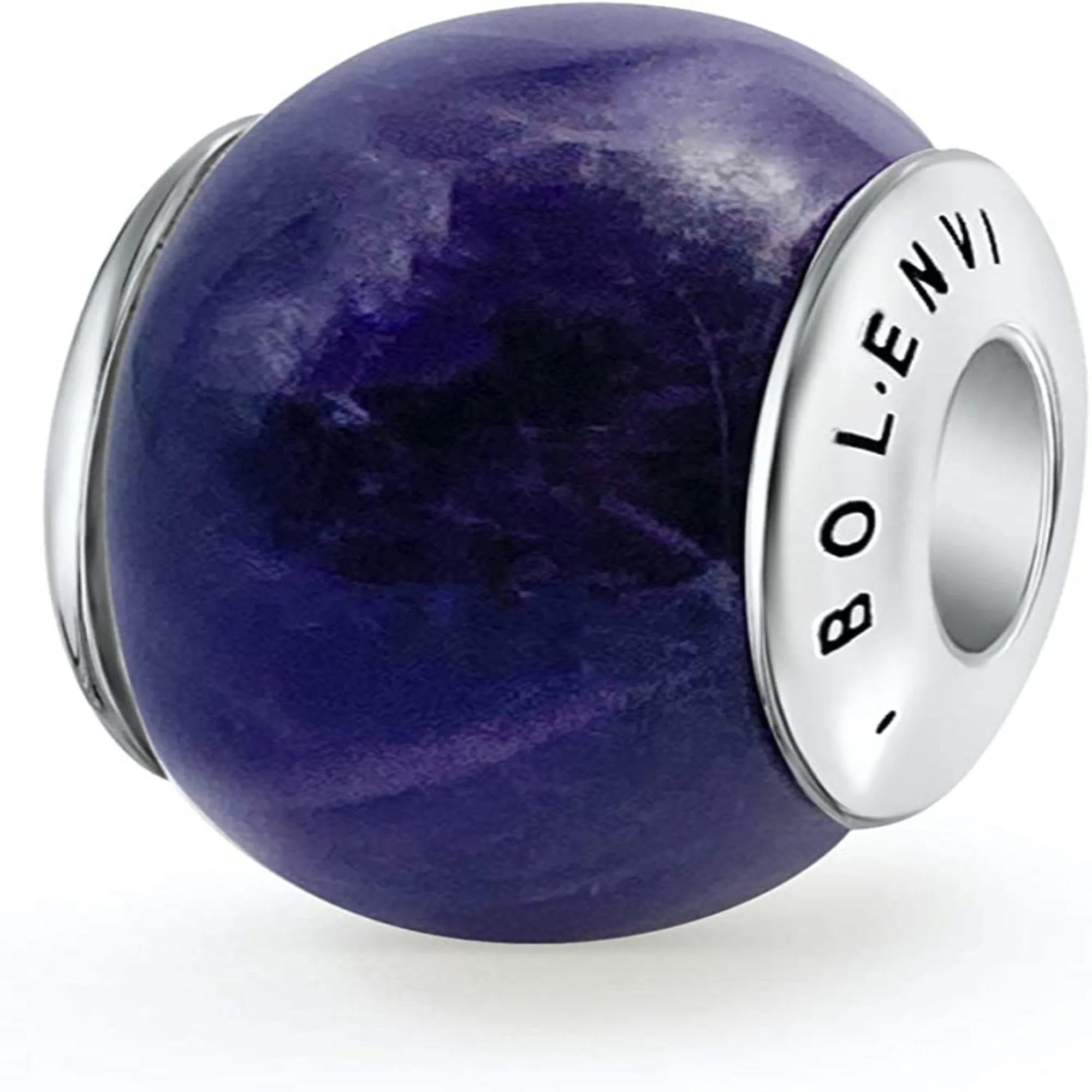 Amethyst Real Chakra Stone Bead Charm