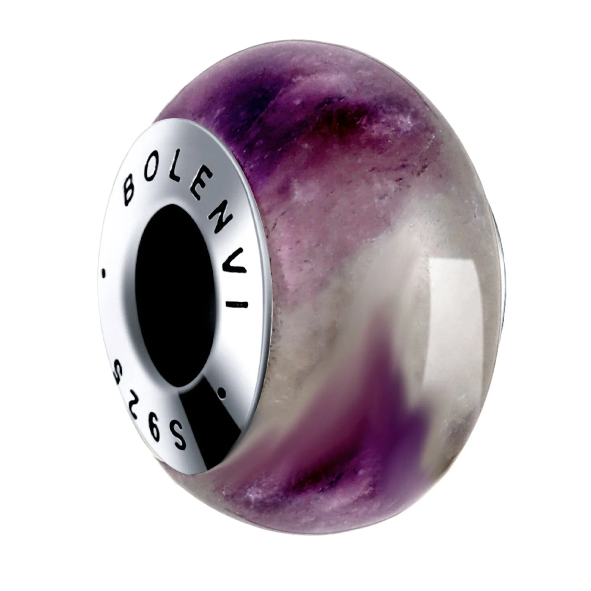 Amethyst Real Chakra Stone Bead Charm