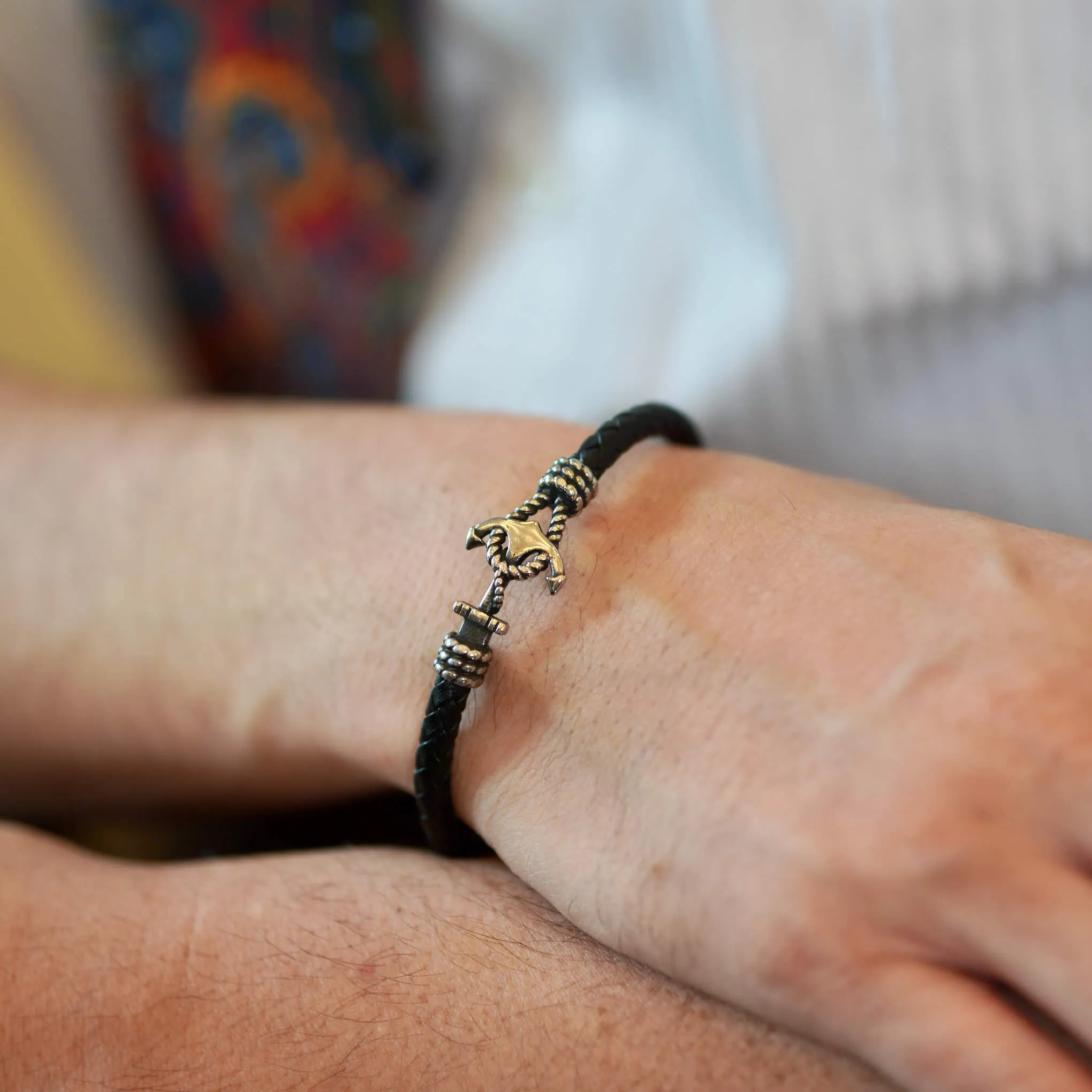 Anchor Single Men's Bracelet