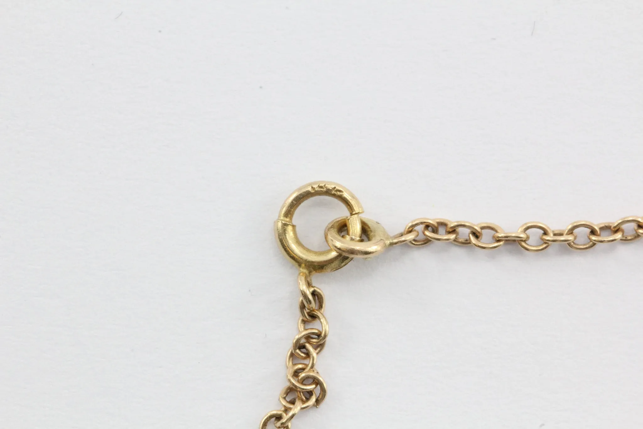 Antique 14K Gold Victorian Gothic Revival Old Mine Diamond & Seed Pearl Pendant