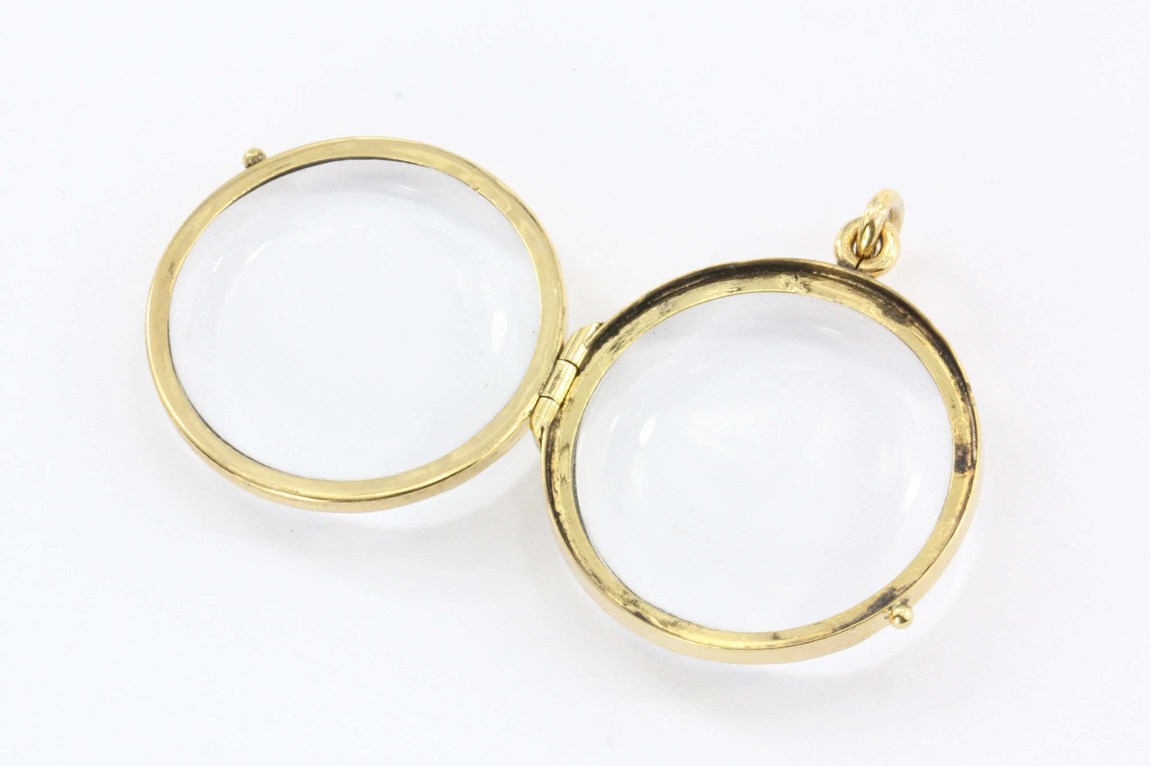 Antique 9ct Victorian Glass Gold Locket