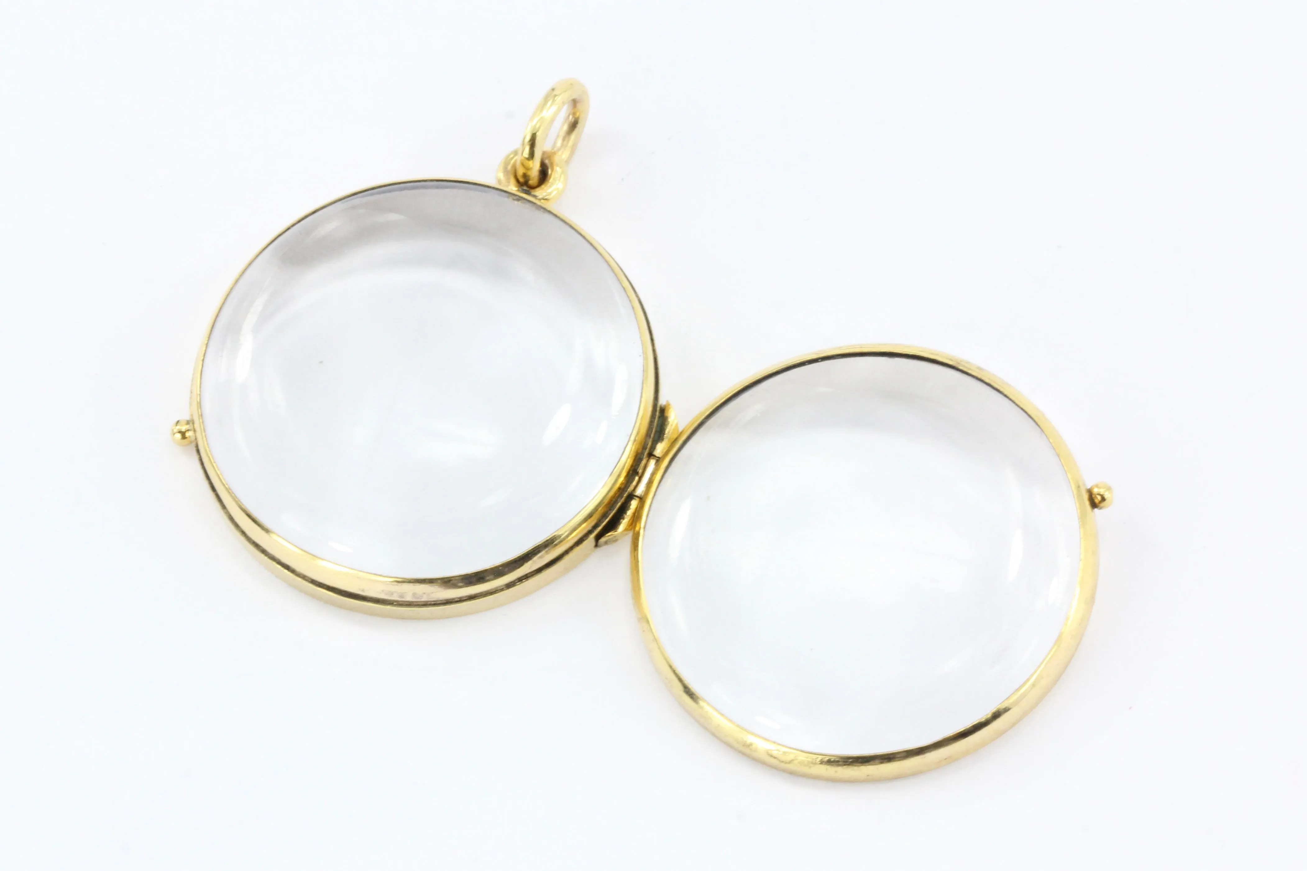Antique 9ct Victorian Glass Gold Locket