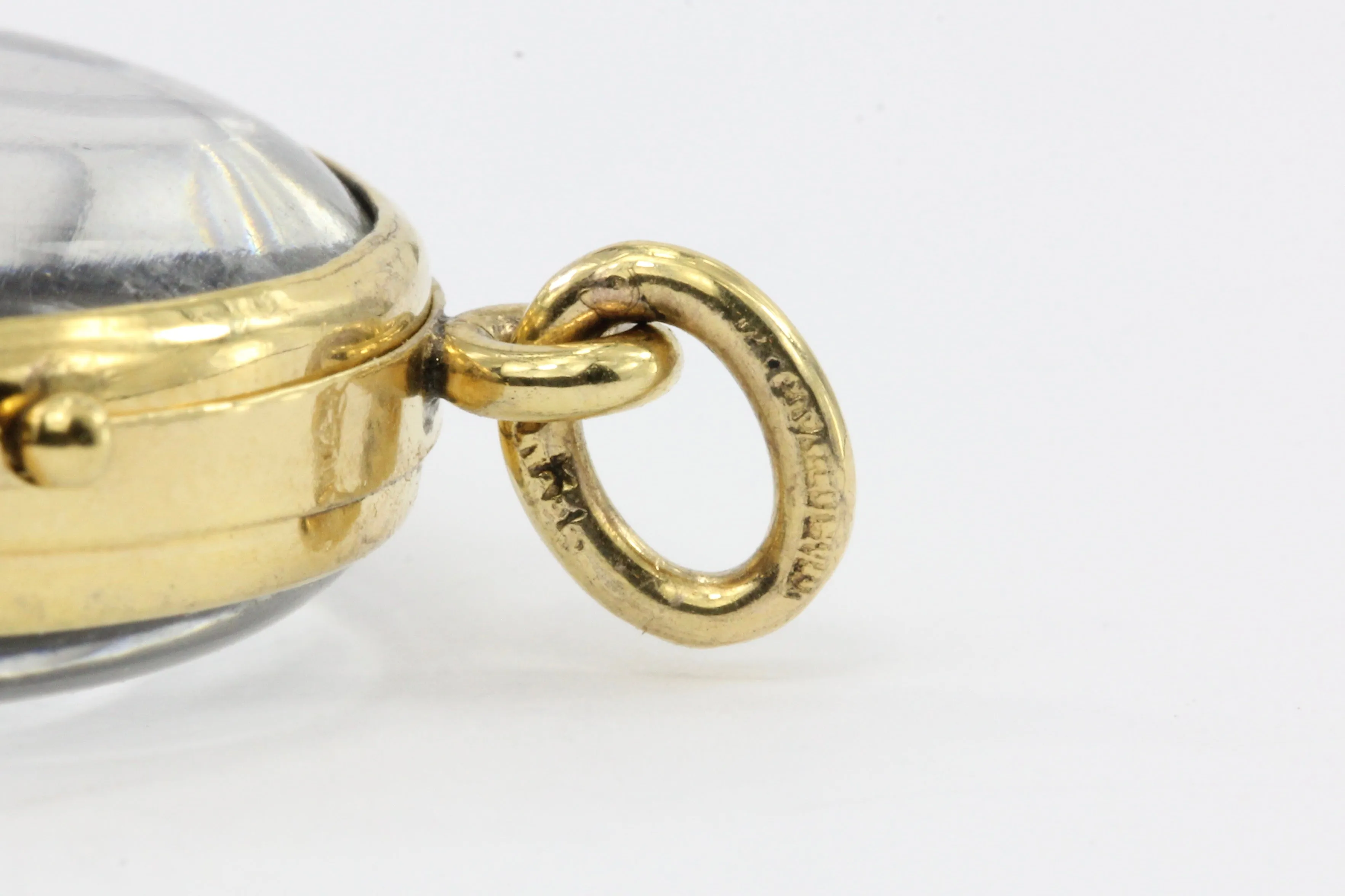 Antique 9ct Victorian Glass Gold Locket