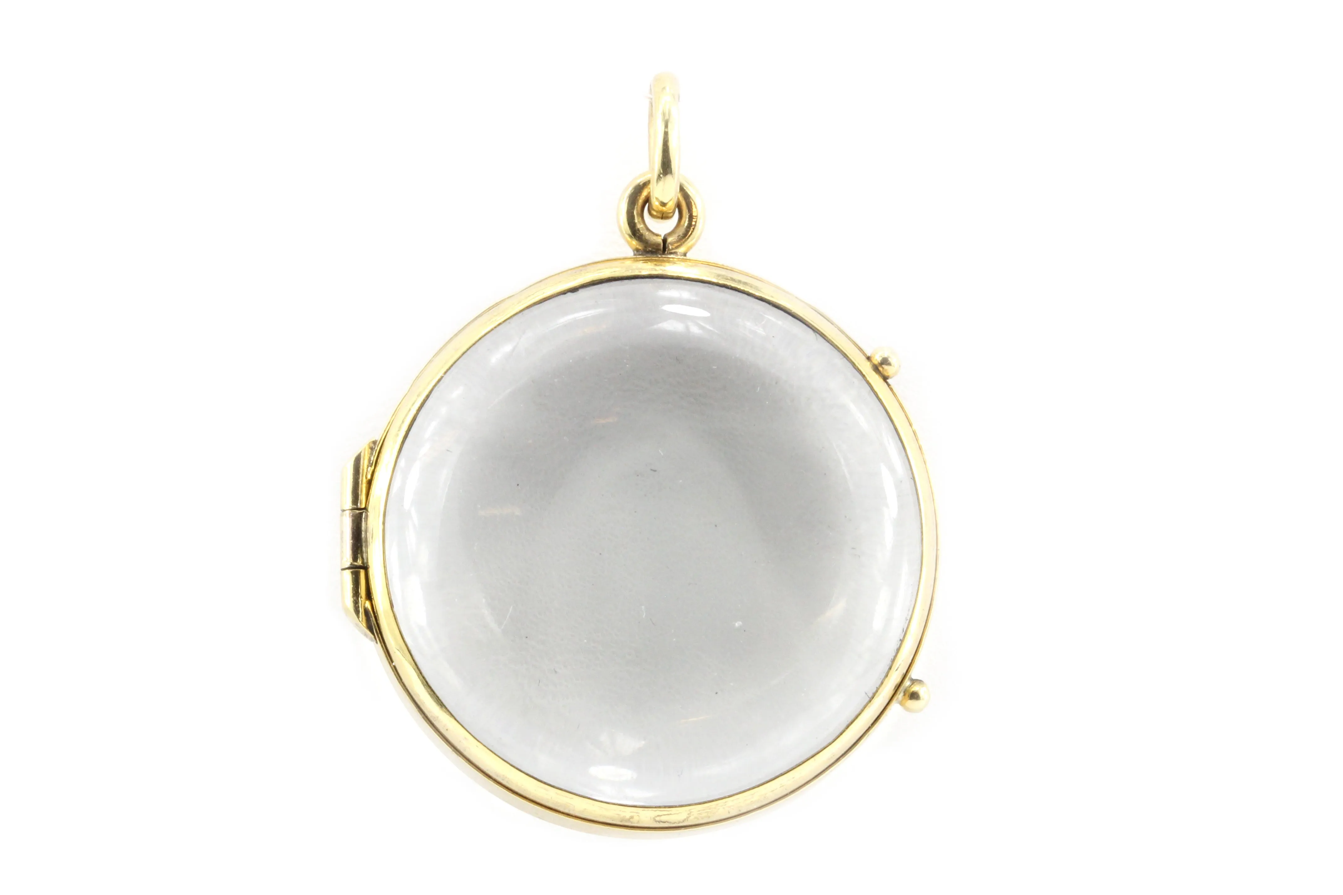 Antique 9ct Victorian Glass Gold Locket