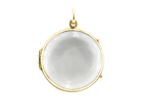 Antique 9ct Victorian Glass Gold Locket