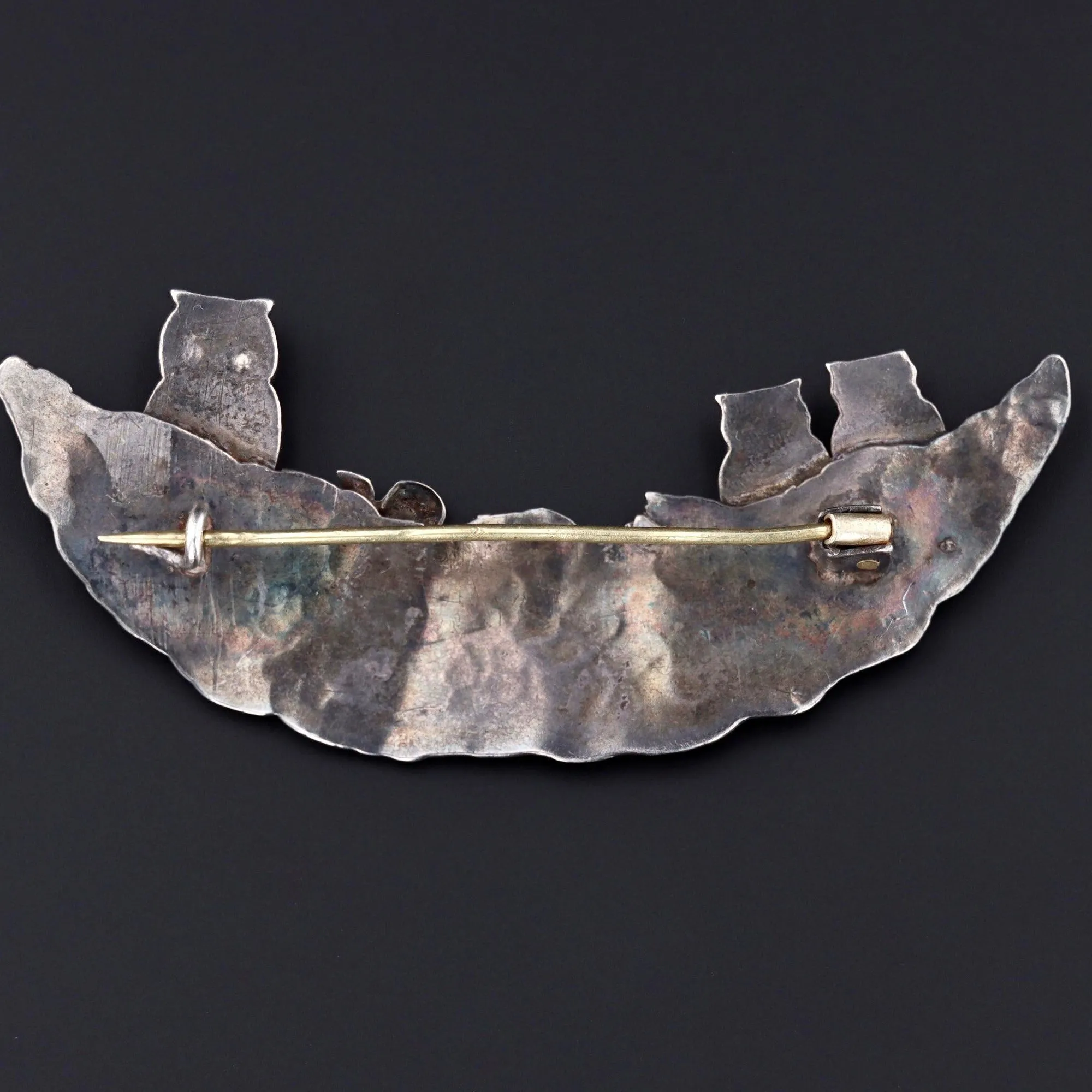 Antique Crescent Moon Brooch | Antique Silver Brooch