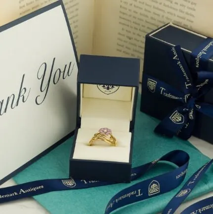 Antique Diamond Heart Conversion Earrings of 14k Gold