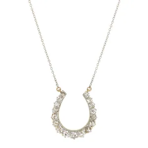 Antique Diamond Horseshoe Necklace