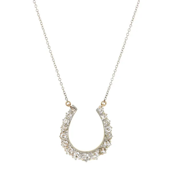 Antique Diamond Horseshoe Necklace