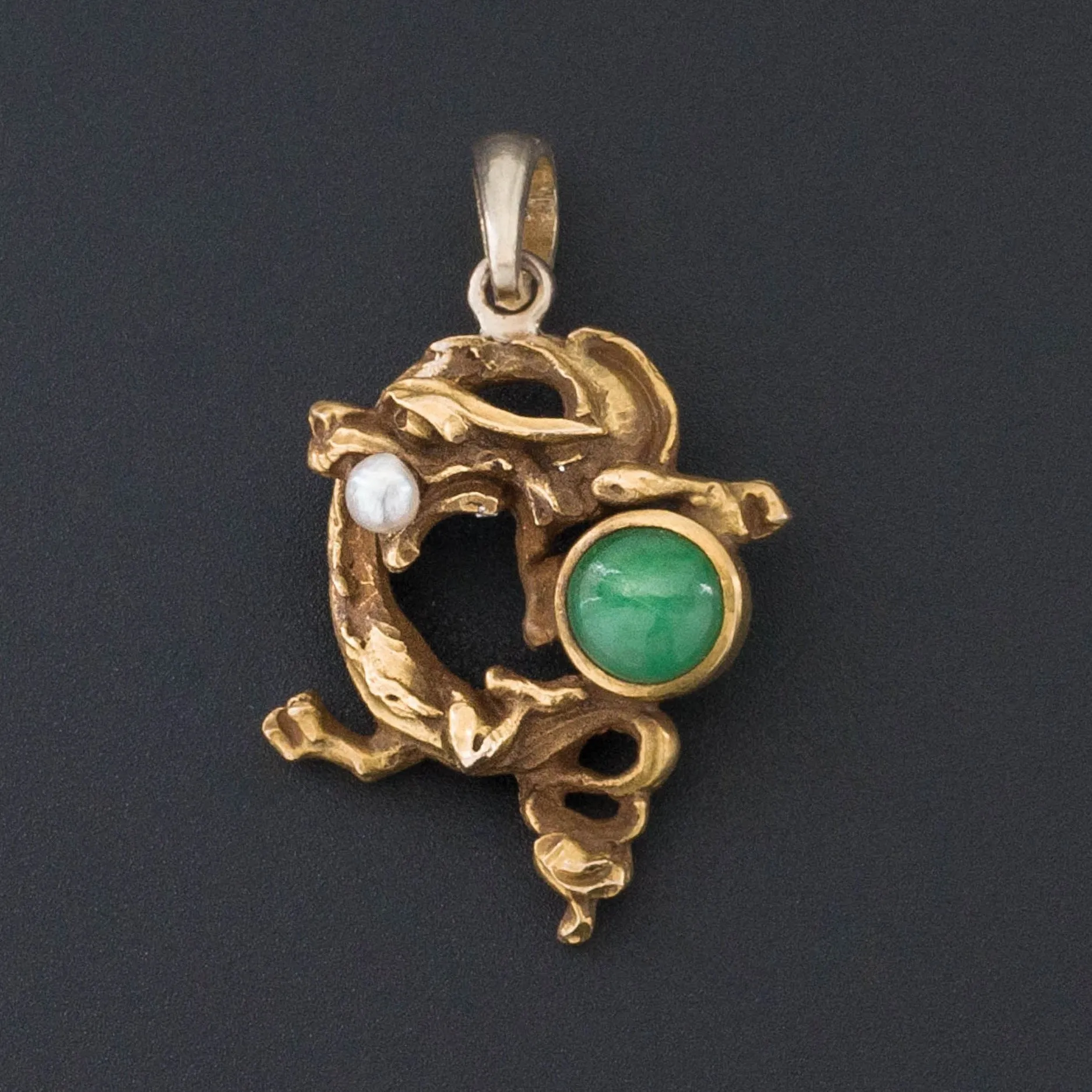Antique Dragon Charm or Pendant | Jade Pendant