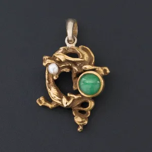 Antique Dragon Charm or Pendant | Jade Pendant