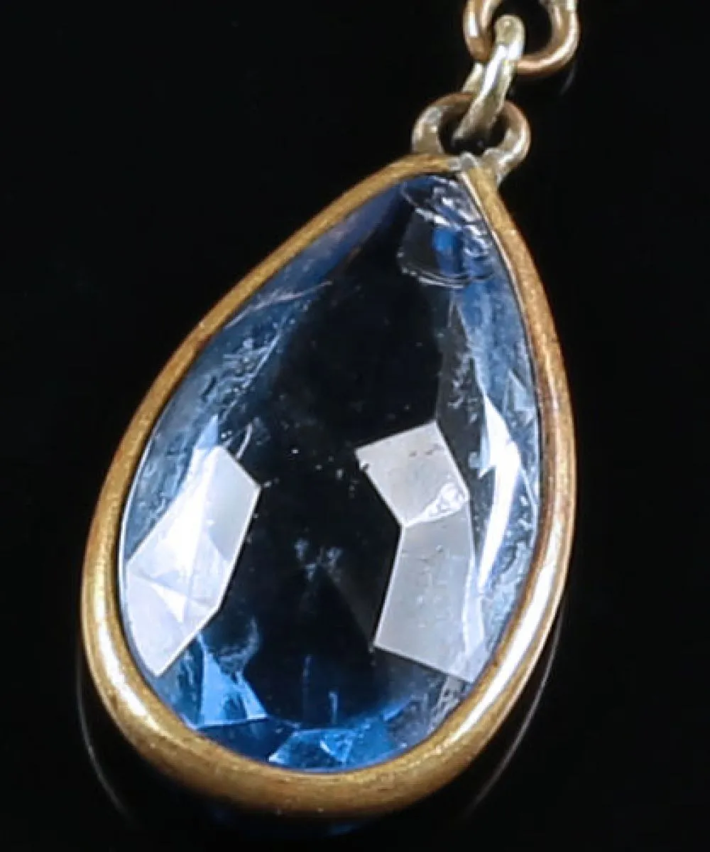 Antique Edwardian Blue Paste Necklace - Circa 1910