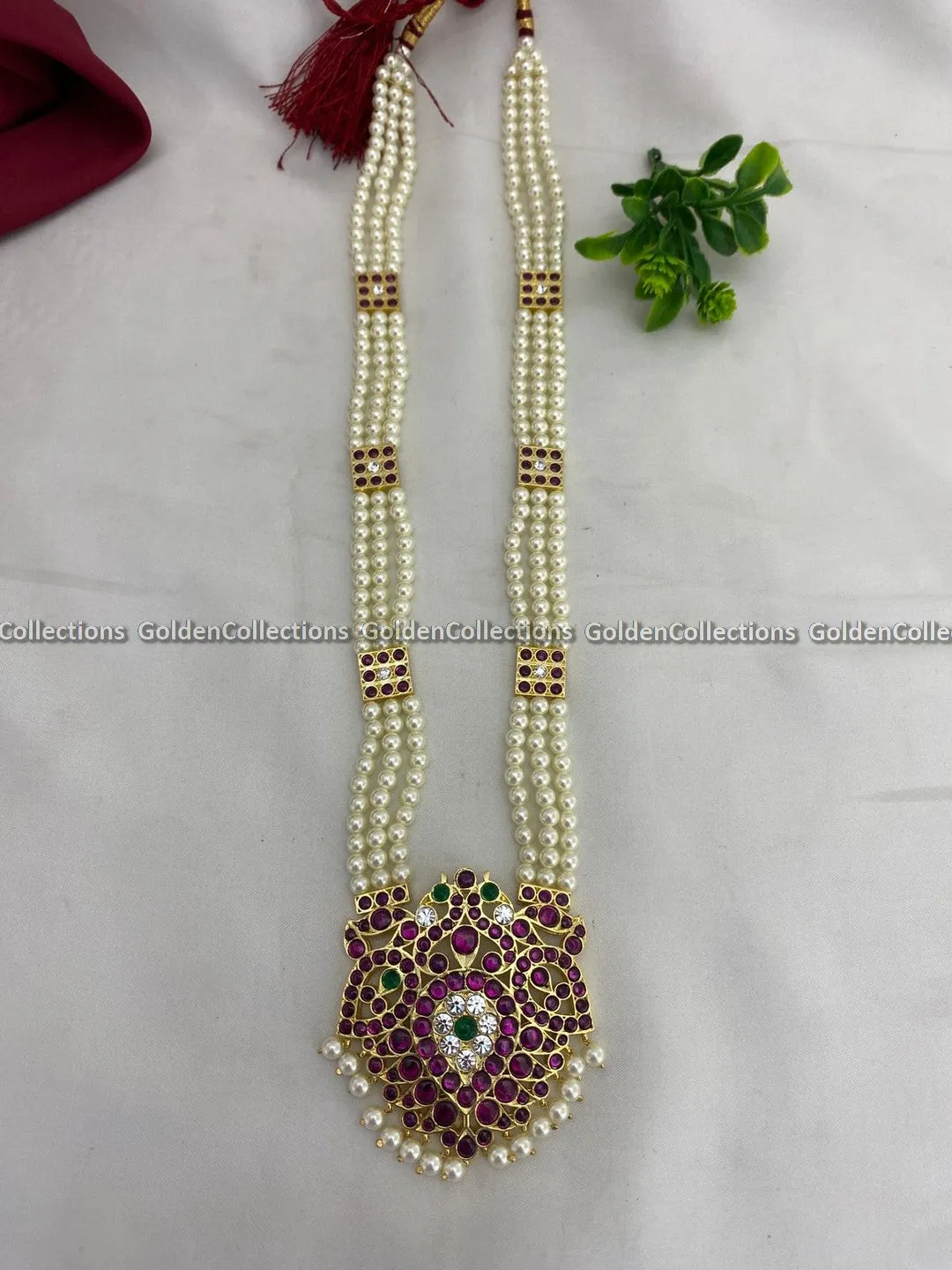 Antique Temple Jewellery Set For Marriage Long Necklaces For Women BBN-031