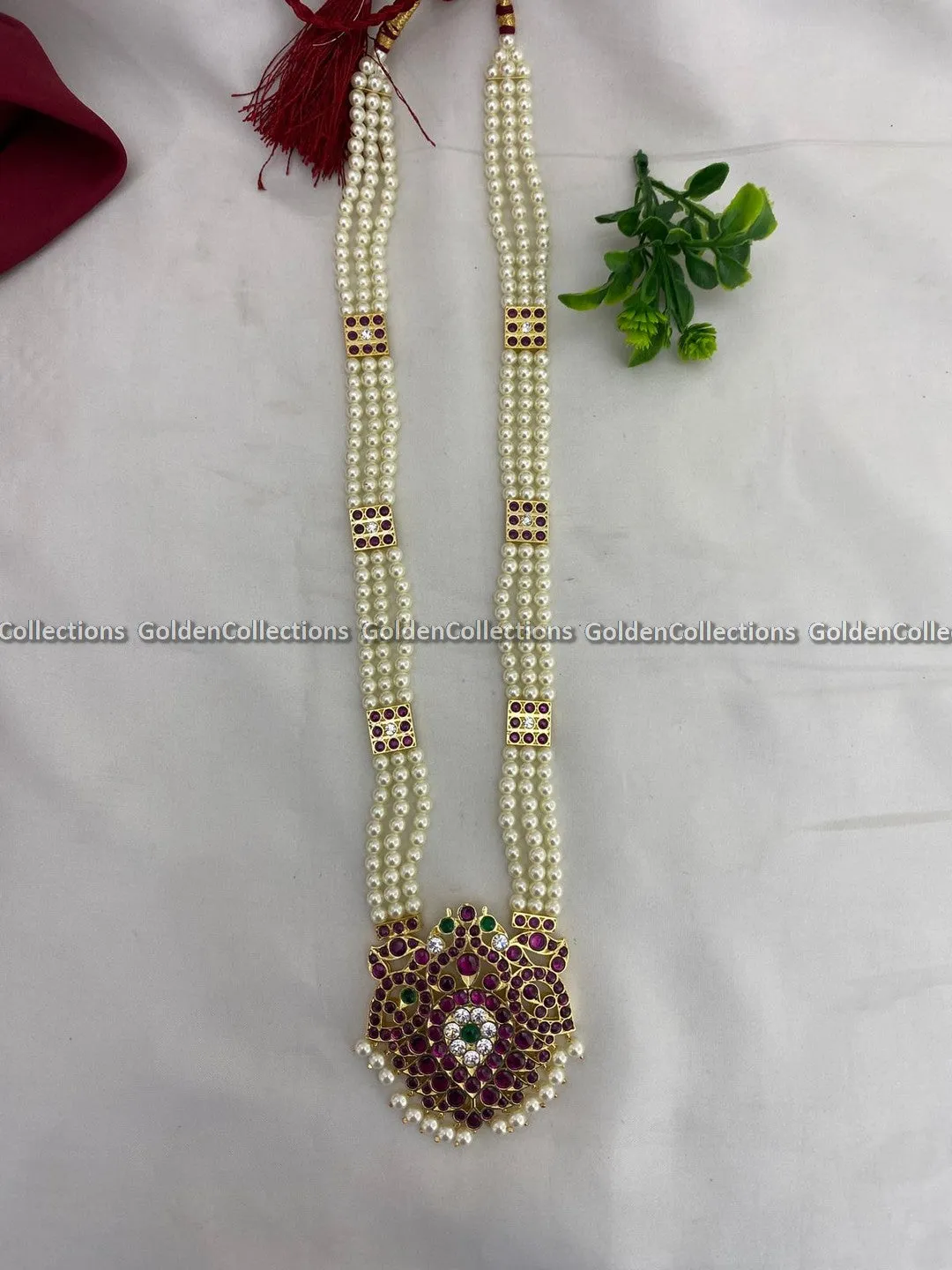 Antique Temple Jewellery Set For Marriage Long Necklaces For Women BBN-031