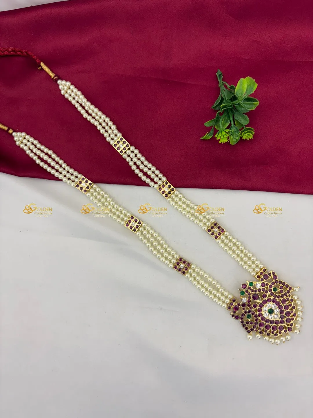Antique Temple Jewellery Set For Marriage Long Necklaces For Women BBN-031