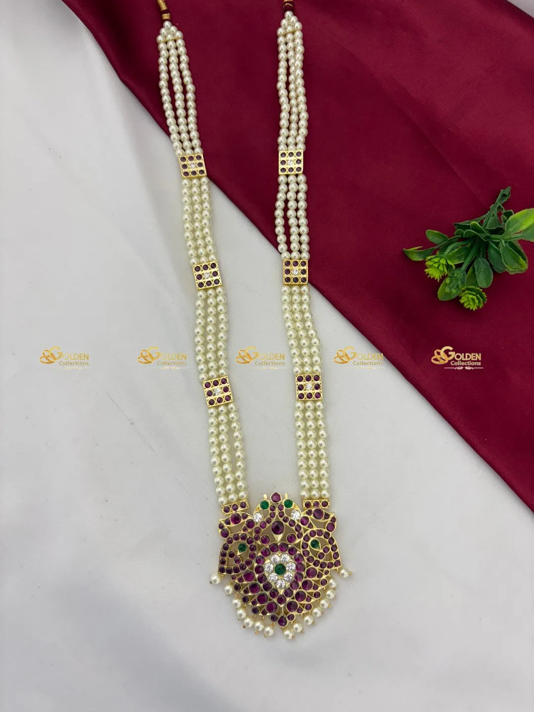 Antique Temple Jewellery Set For Marriage Long Necklaces For Women BBN-031