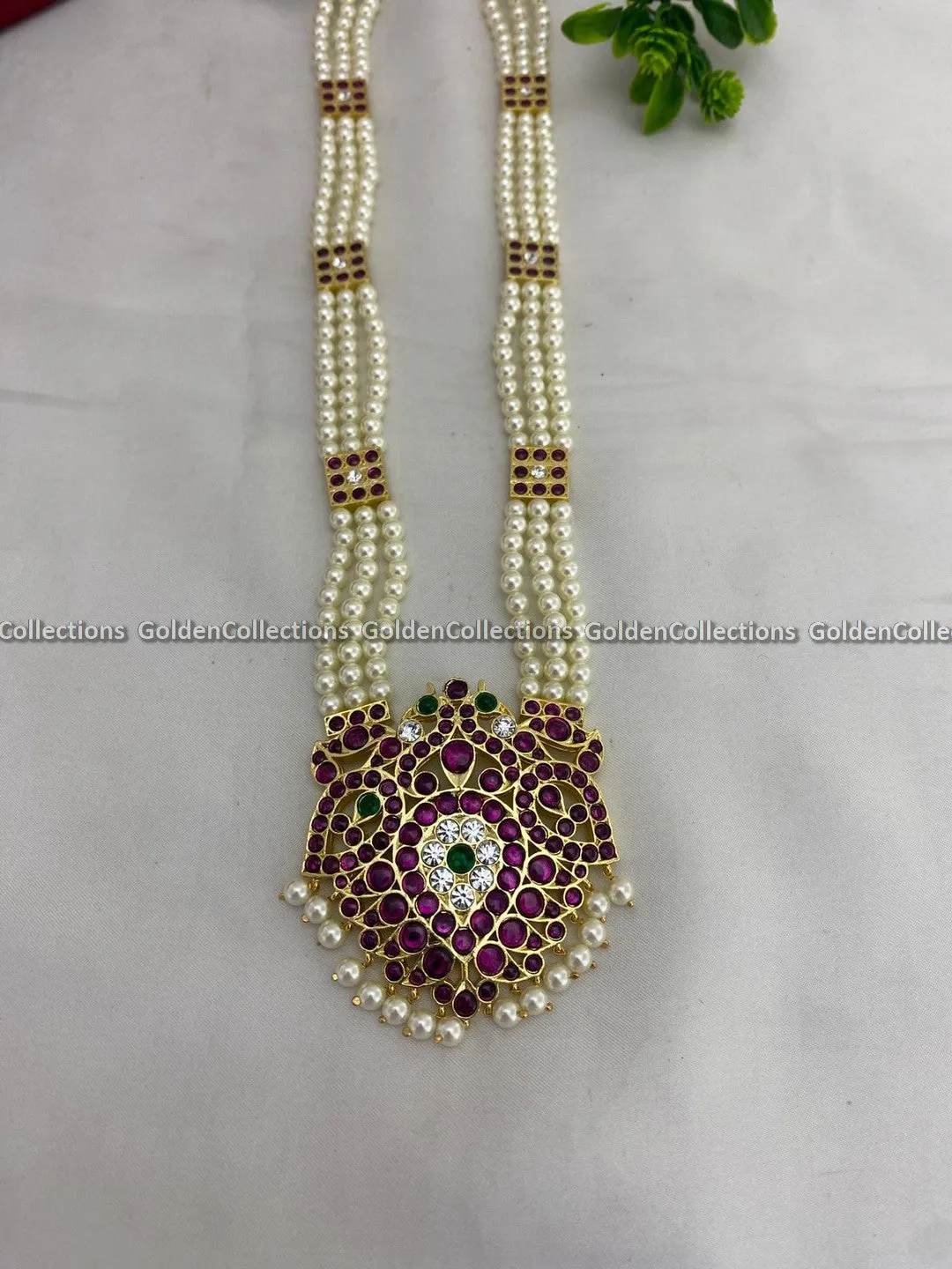 Antique Temple Jewellery Set For Marriage Long Necklaces For Women BBN-031