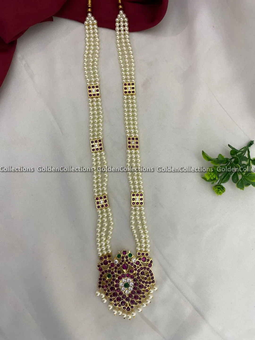 Antique Temple Jewellery Set For Marriage Long Necklaces For Women BBN-031