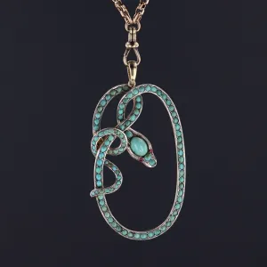 Antique Turquoise Snake Pendant | Antique Buckle Conversion