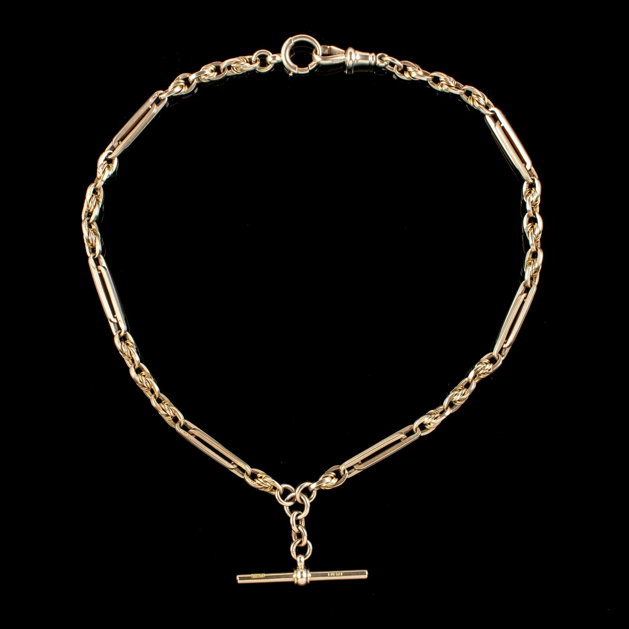 Antique Victorian 9ct Gold Albert Chain