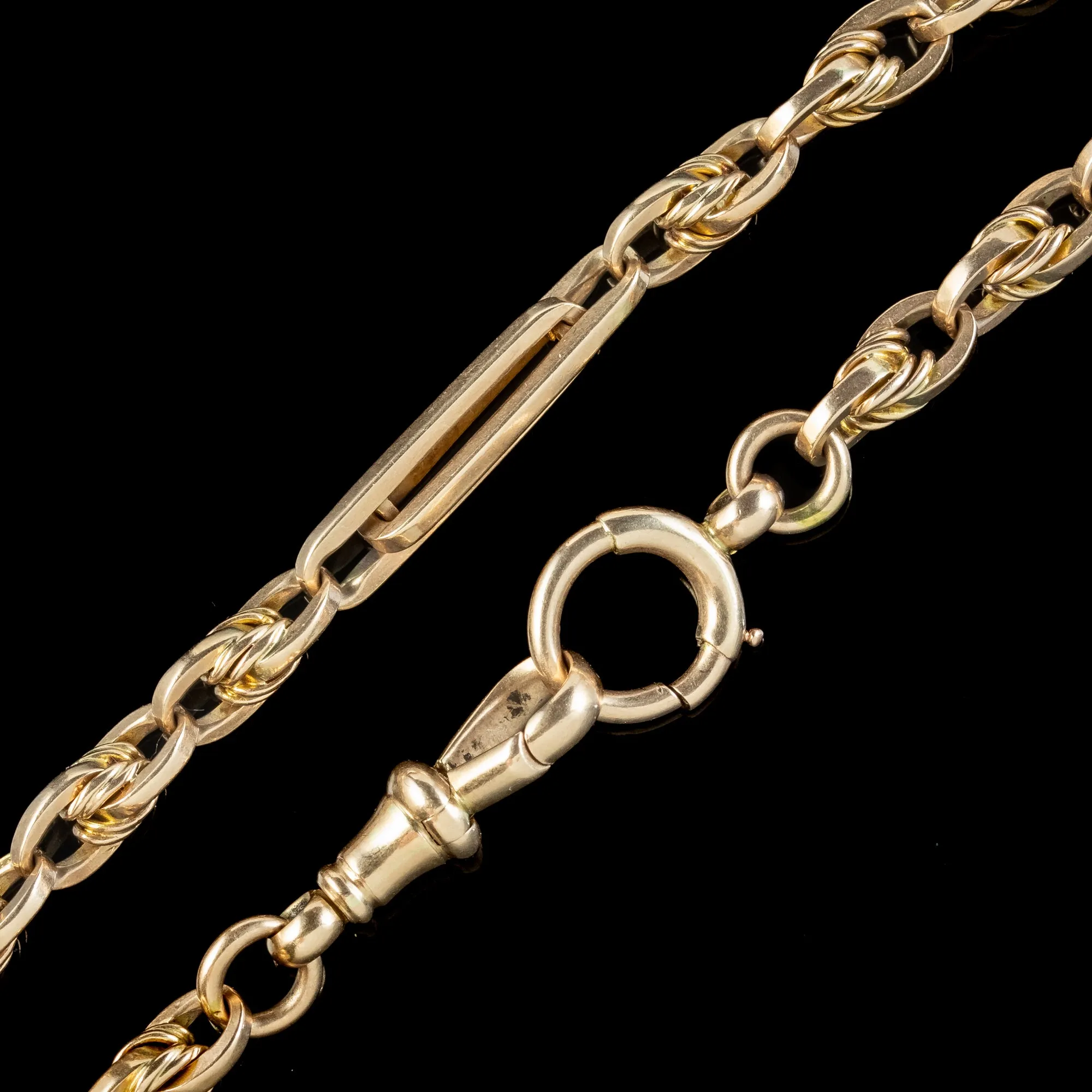 Antique Victorian 9ct Gold Albert Chain