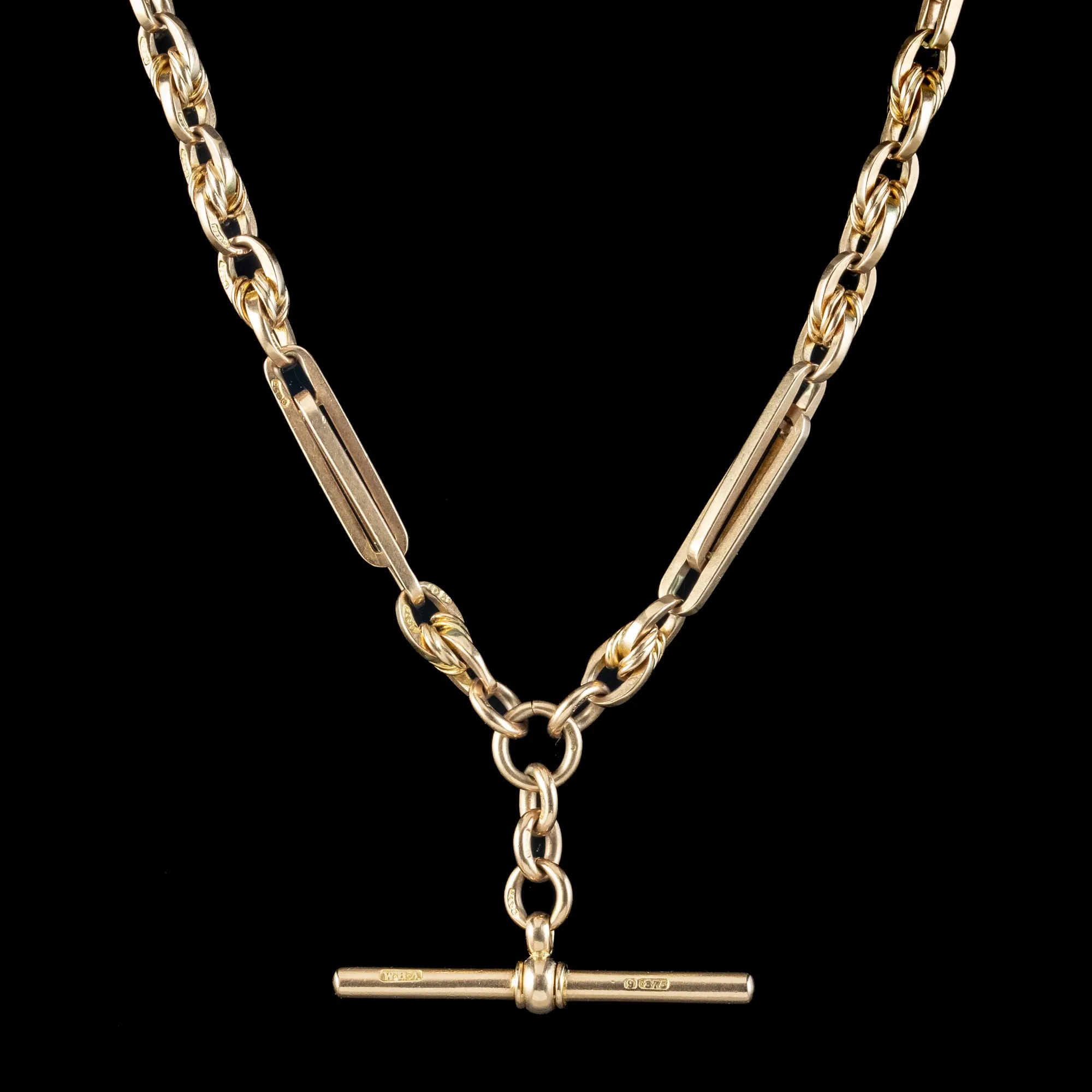 Antique Victorian 9ct Gold Albert Chain