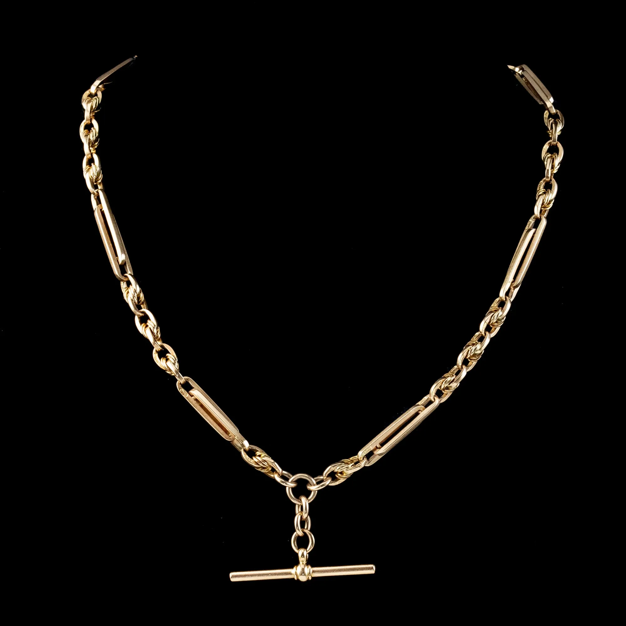 Antique Victorian 9ct Gold Albert Chain