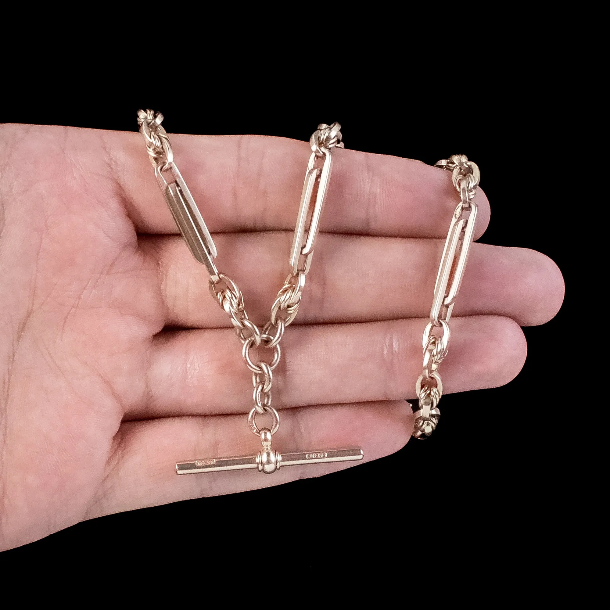 Antique Victorian 9ct Gold Albert Chain
