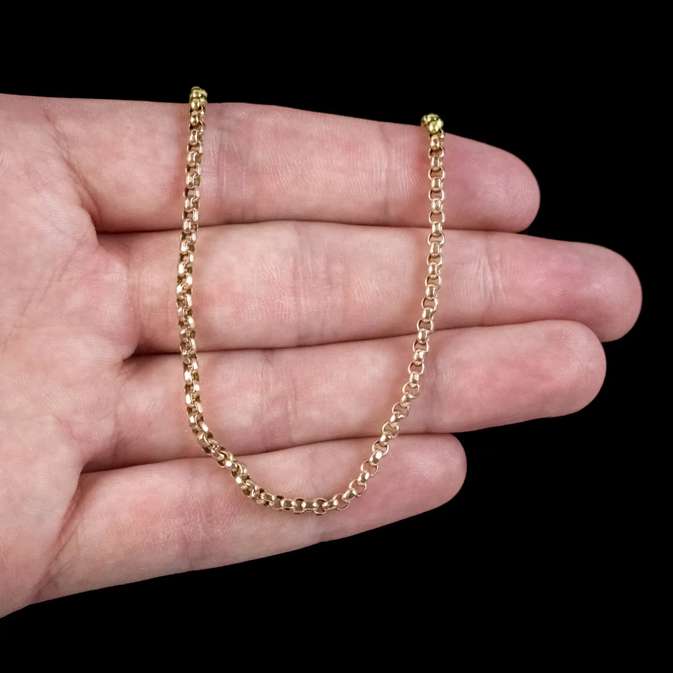 Antique Victorian Gold Chain Necklace 9ct Gold Circa 1900