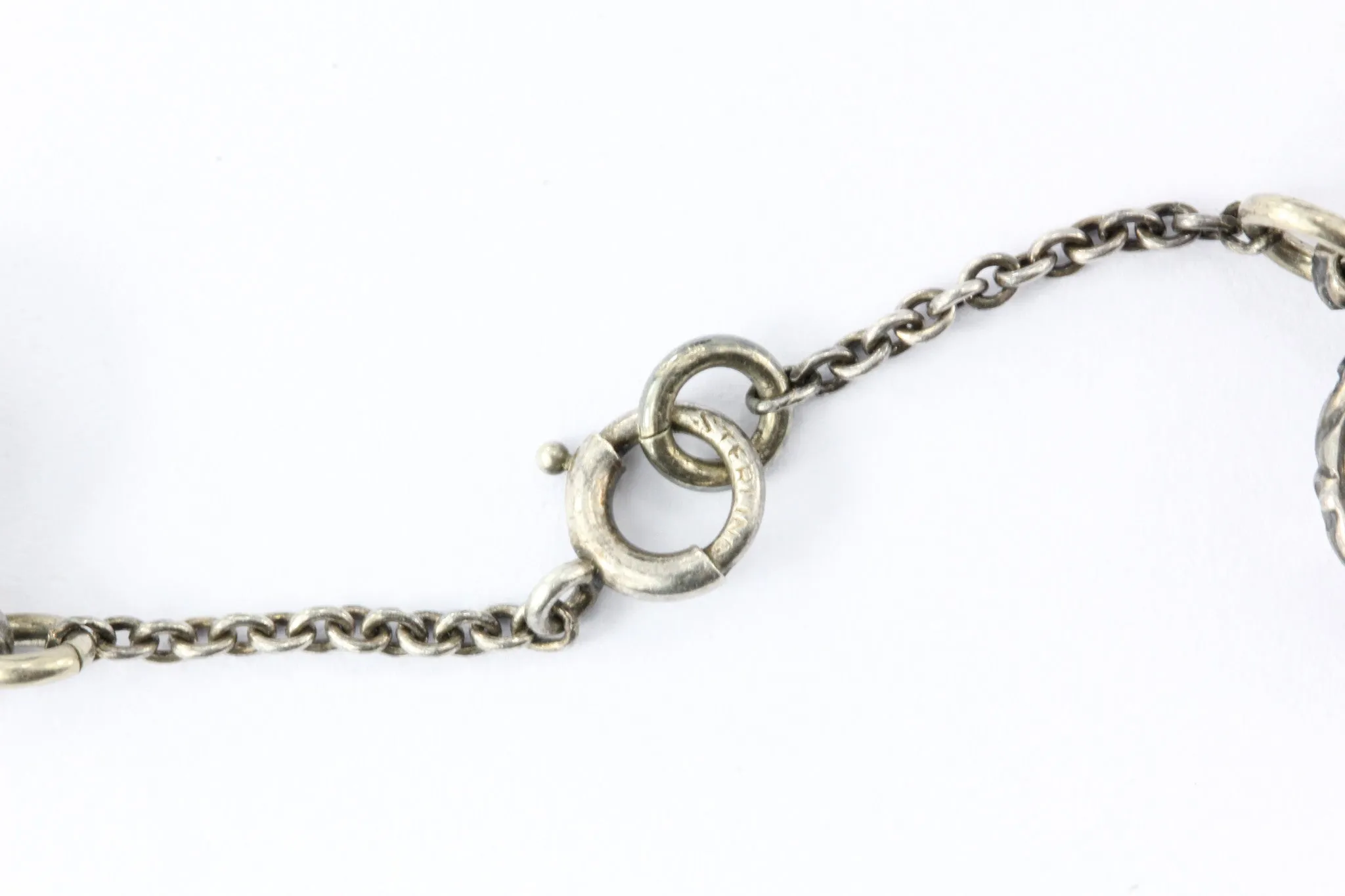 Antique Victorian Sterling Silver Paste / Crystal Necklace