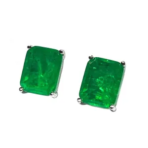 AP Coral Hollywood Earrings Diva Style Silver 925 Redio Quartz Finish Smeraldo Or63ls