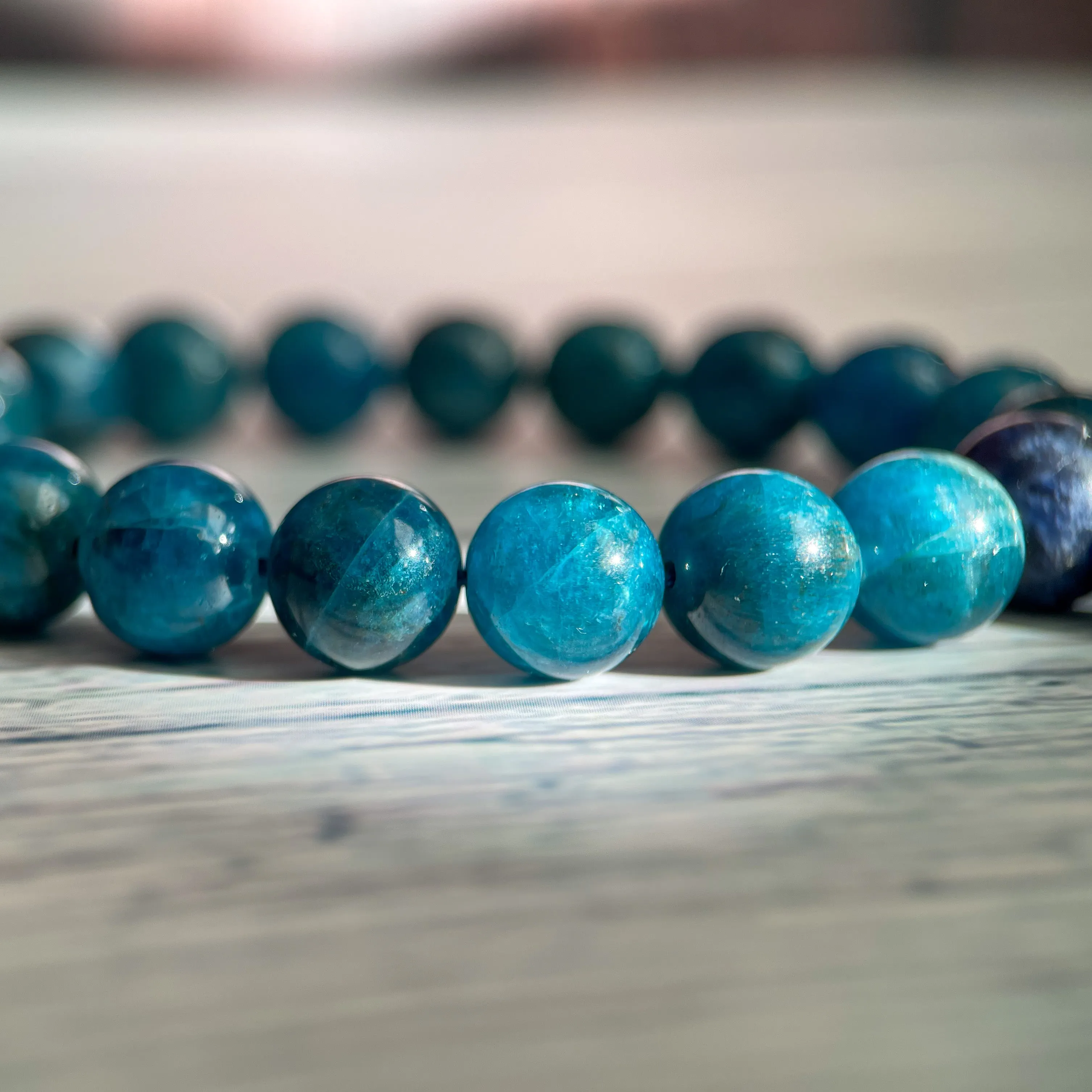 Apatite Mala Bracelet "I Speak Truths."
