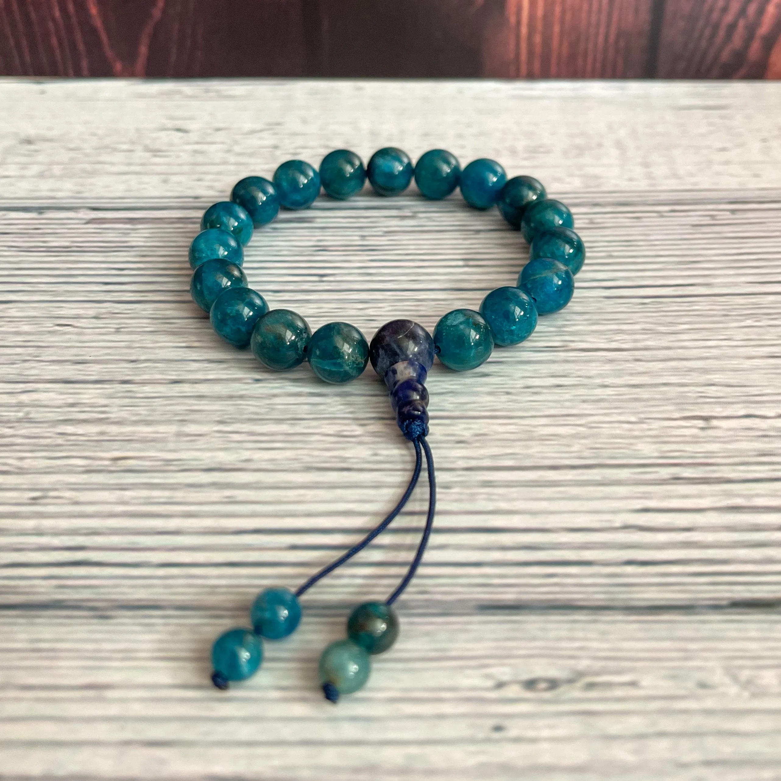 Apatite Mala Bracelet "I Speak Truths."