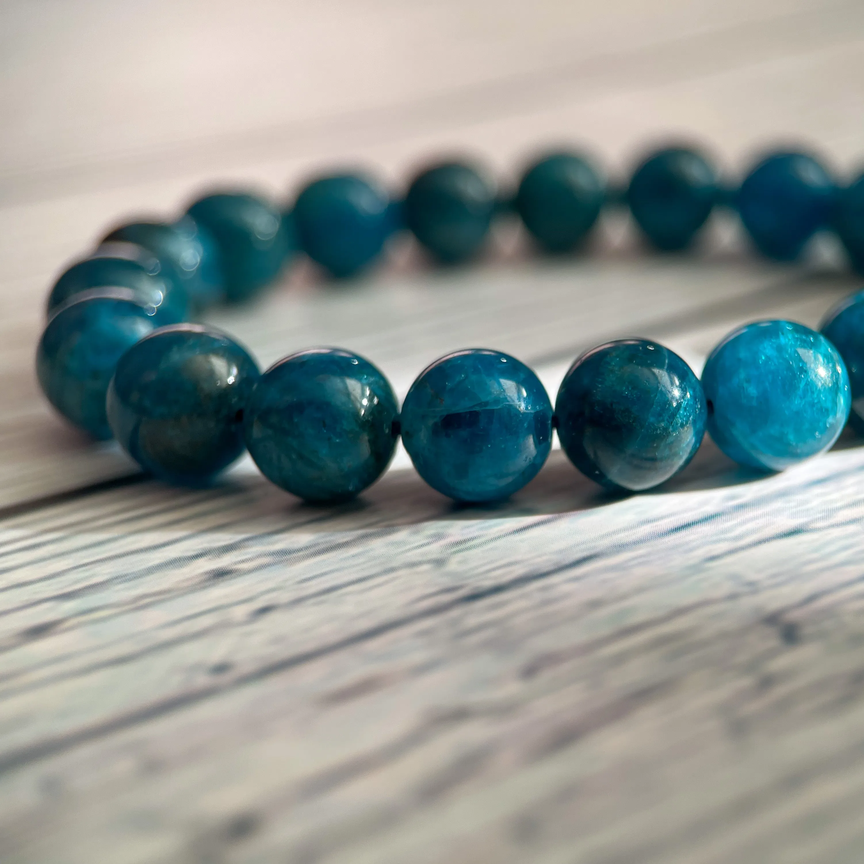 Apatite Mala Bracelet "I Speak Truths."