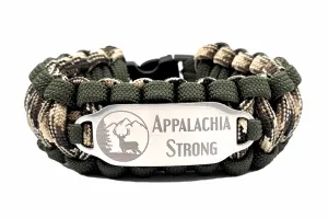Appalachia Strong 550 Paracord Bracelet with Custom Engraved Stainless Steel ID Tag