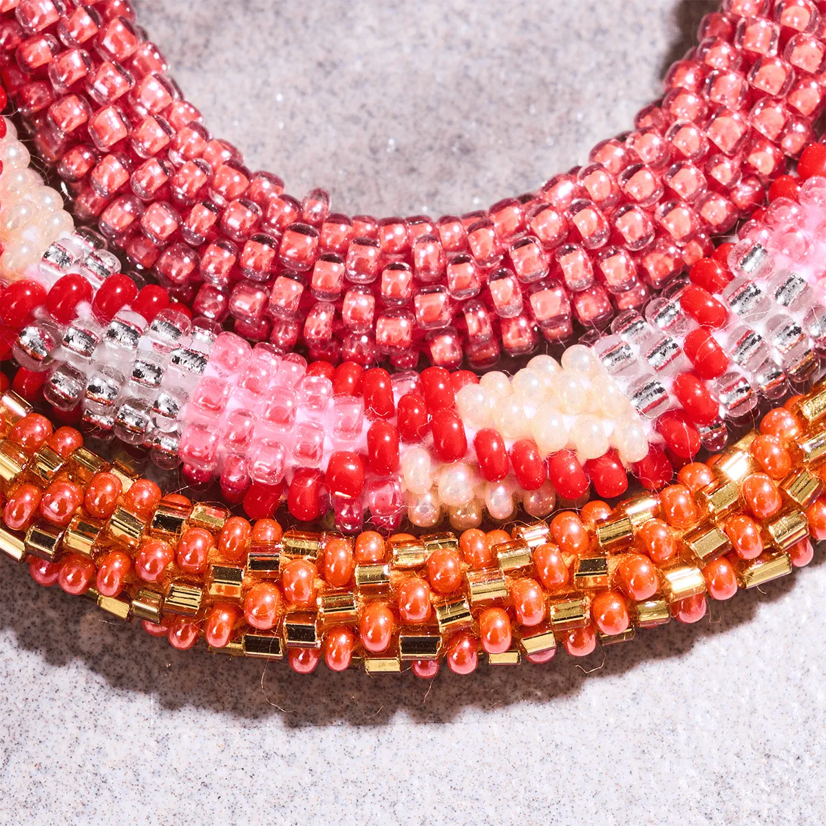 Atomic Tangerine | Himalayan Glass Bead Bracelet