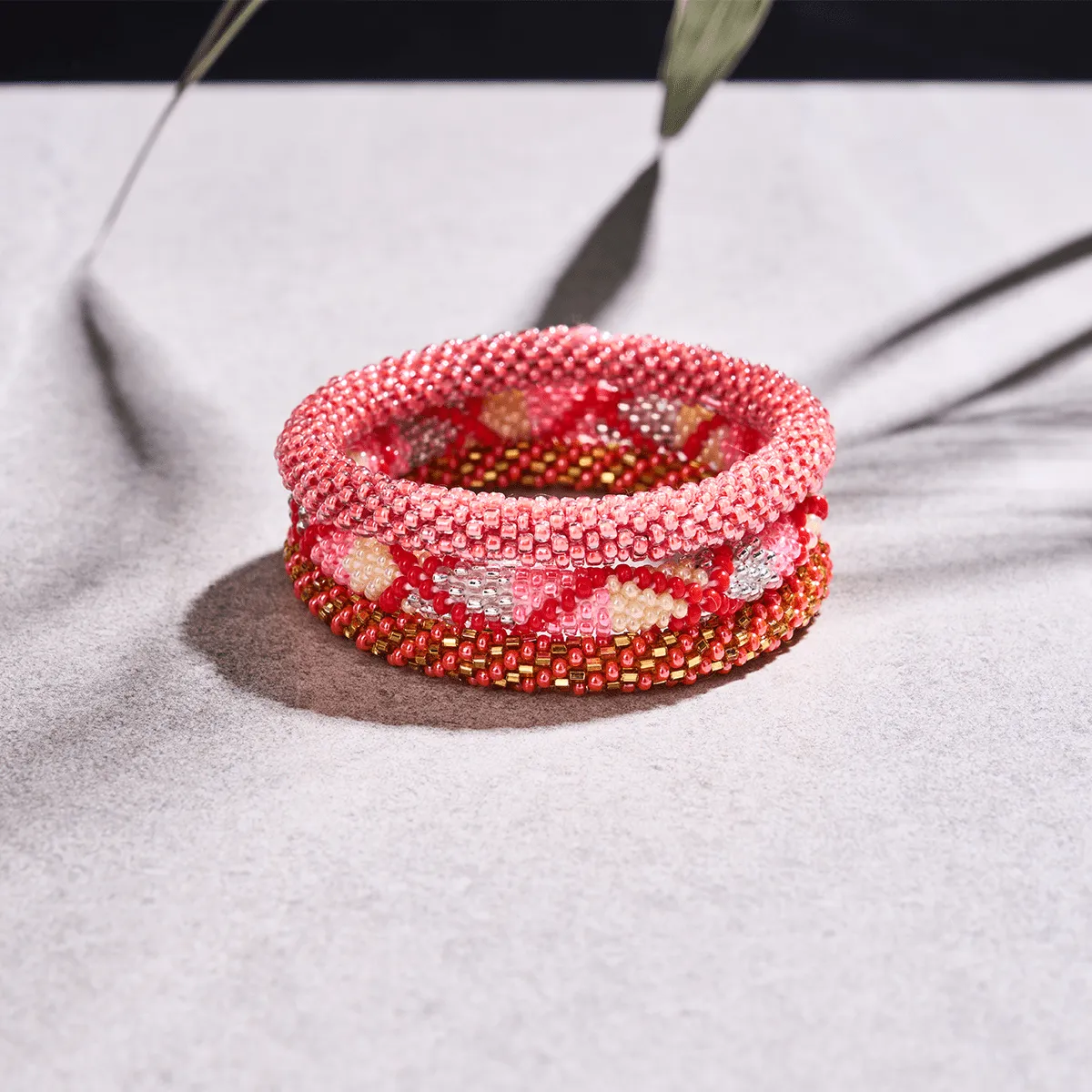Atomic Tangerine | Himalayan Glass Bead Bracelet