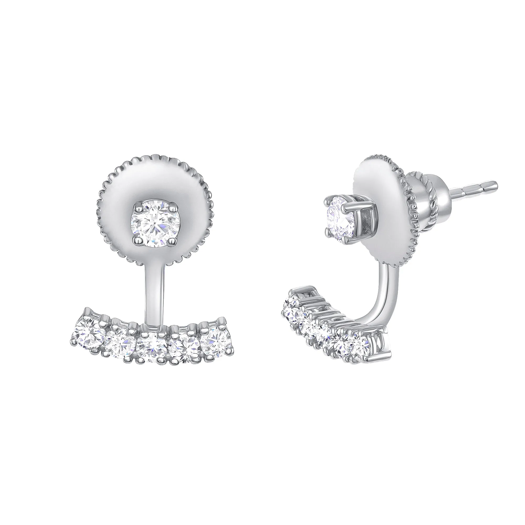 Ball & Bar Diamond Earrings