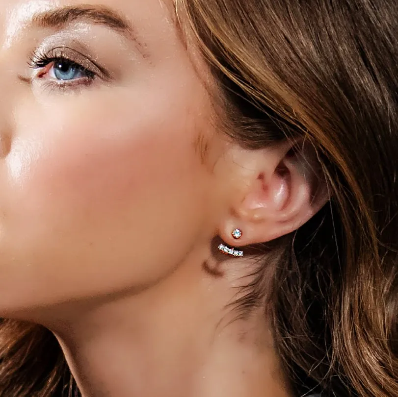 Ball & Bar Diamond Earrings