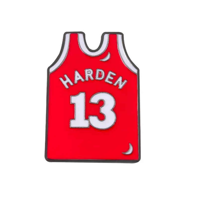Basketball Clothes Brooch Cartoon Commemorative Gift Metal Badge Accessories Wholesale Bag Pins for Backpacks Backpack Pin Lapel