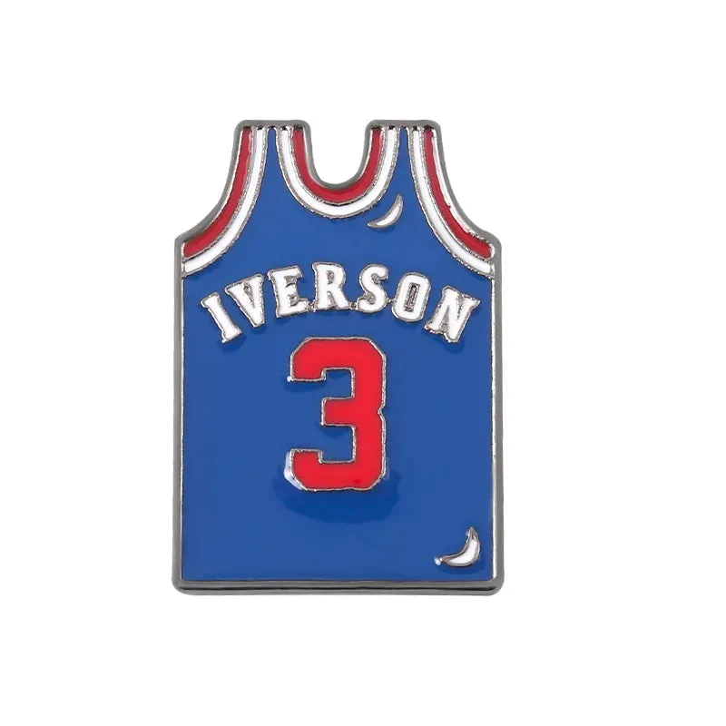 Basketball Clothes Brooch Cartoon Commemorative Gift Metal Badge Accessories Wholesale Bag Pins for Backpacks Backpack Pin Lapel