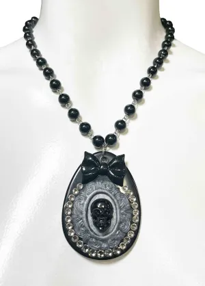 Belladonna Skull Cameo Necklace