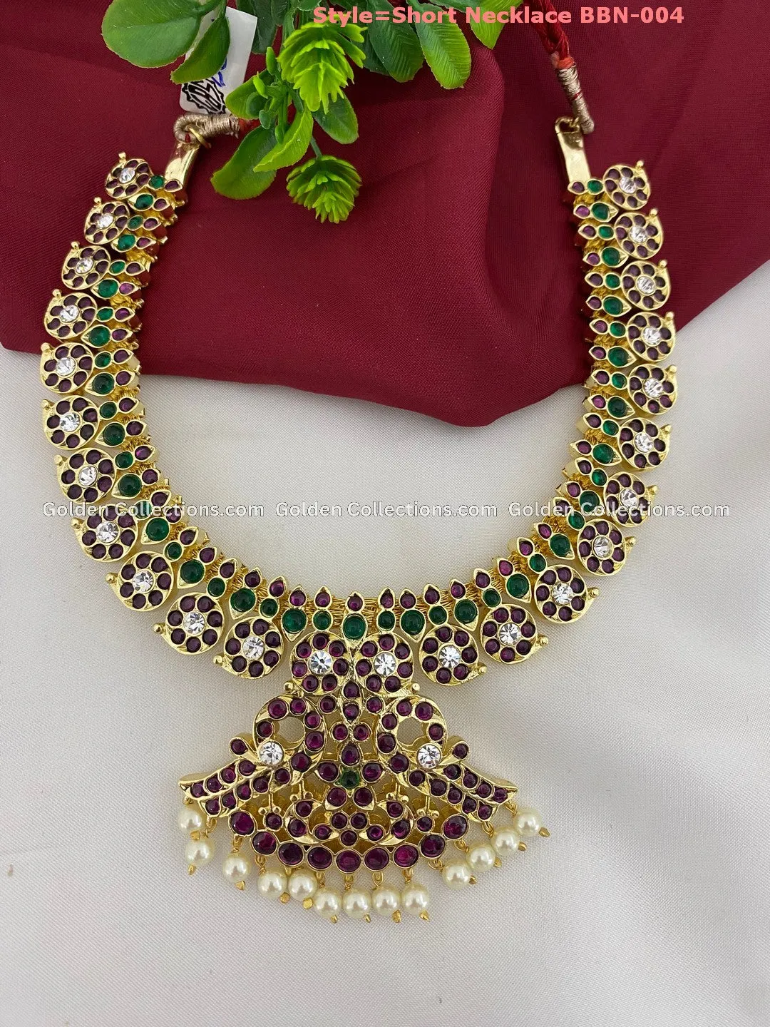 Bharatanatyam Kemp Necklaces: Classic Designs with Timeless Appeal BBN-004